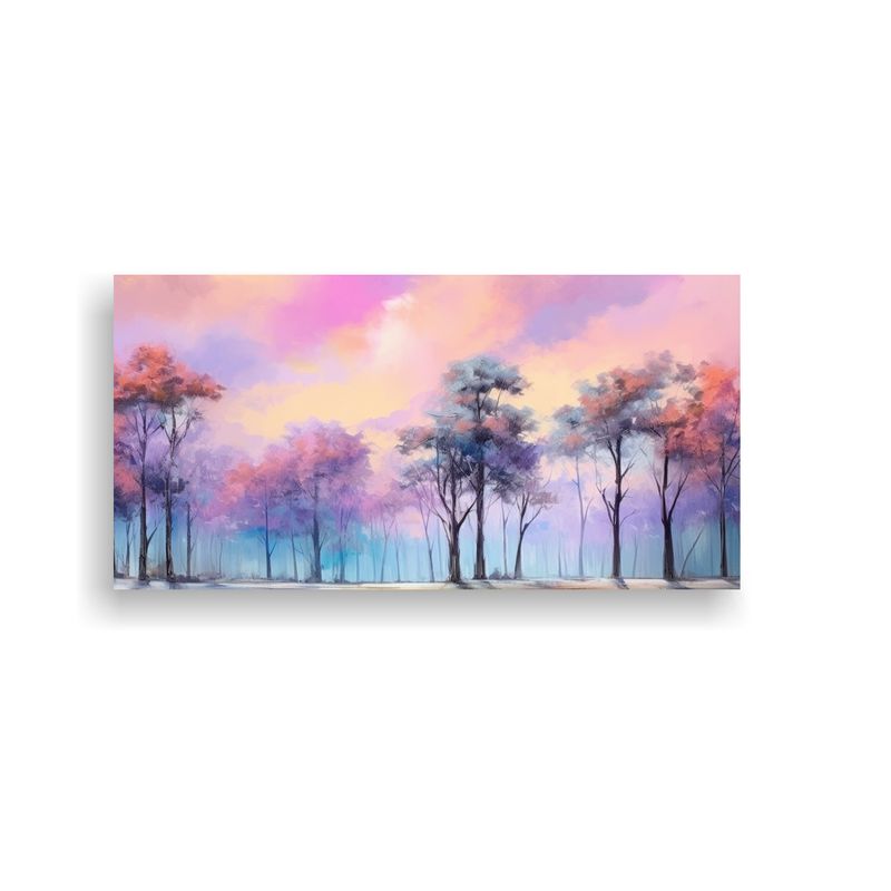 GENERICO - Pintura Abstracta De Paisaje En Estilo óleo Con E 80x40cm
