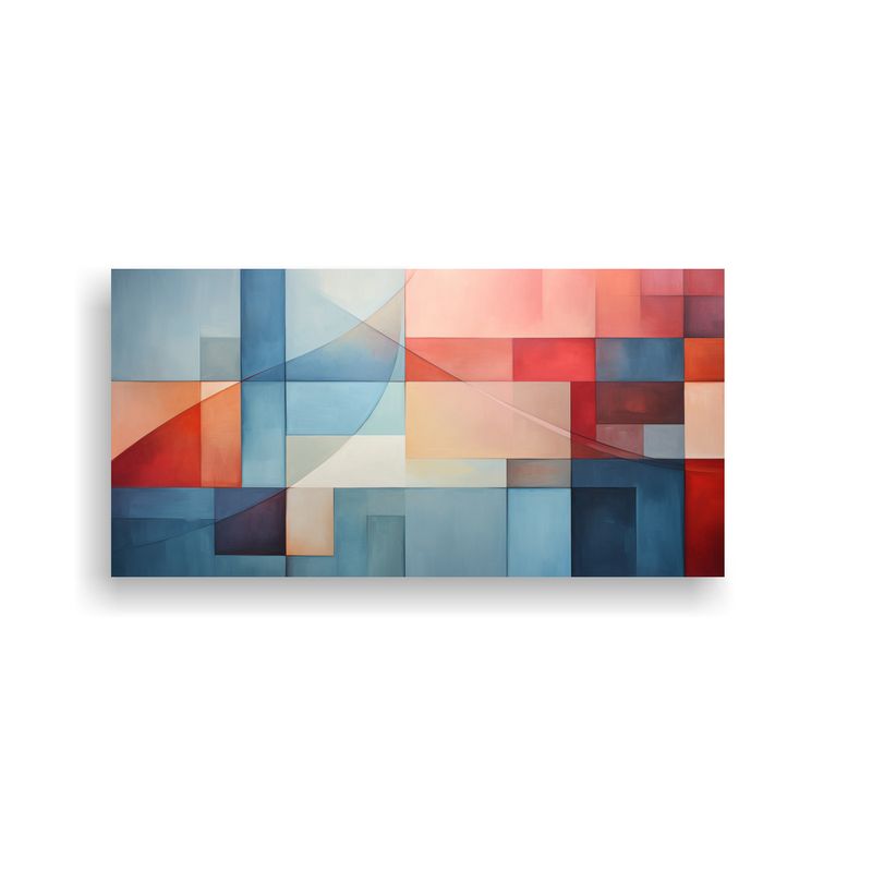 GENERICO - Cuadro Imagen Geométrico Simplicidad NY Colores R 160x80cm