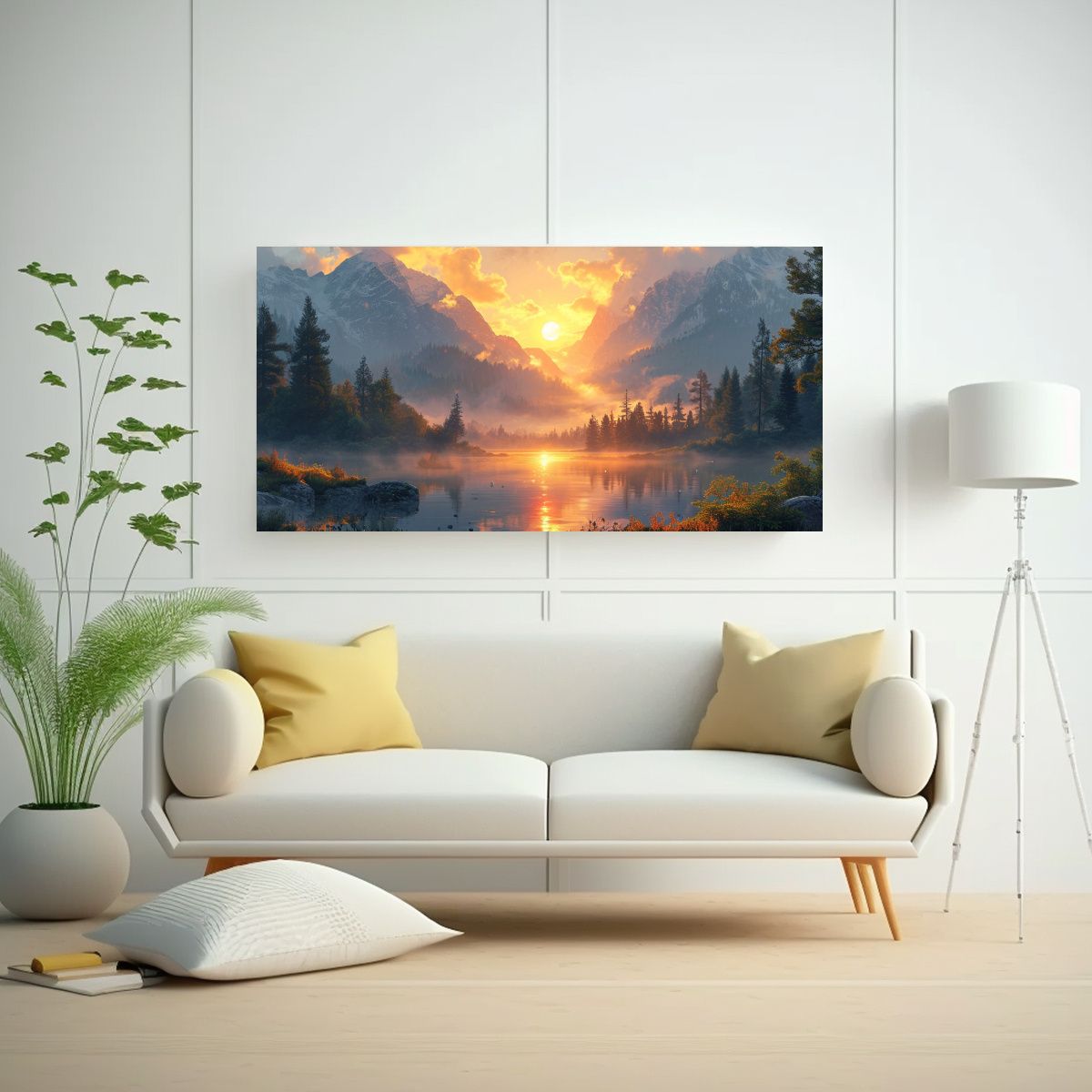 GENERICO - Paisaje Colorido En Estilo De Mark Maggiori Pintu 160x80cm