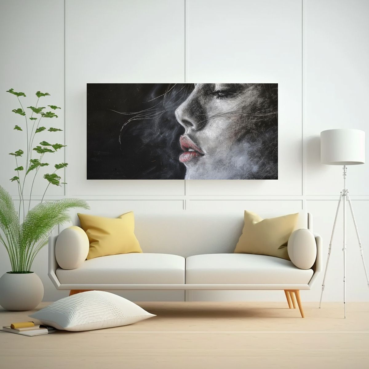 GENERICO - Arte Moderno Calidad Alta Dibujo Tiza Mujer 73 Dec 160x80cm