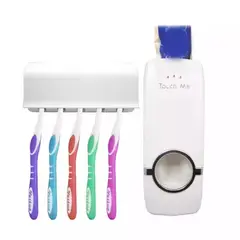 GENERICO - Dispensador Crema Dental Pasta De Dientes Y Porta Cepillos