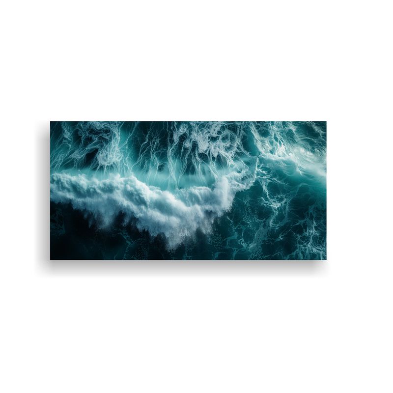 GENERICO - Pinturas De Pared Modernas Para Comedor Con Olas E 160x80cm