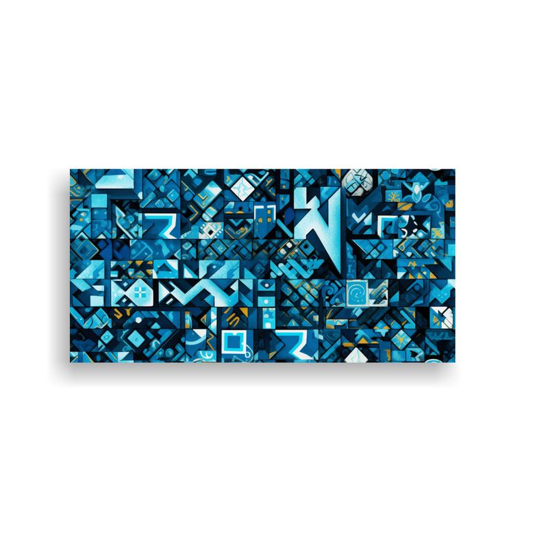 GENERICO - Pintura Decorativa De Tema Cultural Con Letras Azu 160x80cm