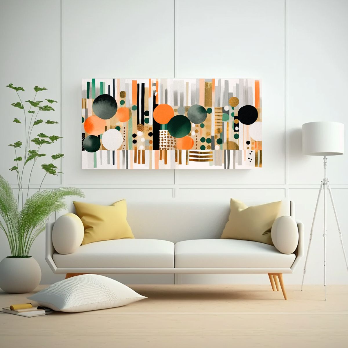 GENERICO - Lienzo Tela Abstracto Arte Visual Contemporáneo  120x60cm