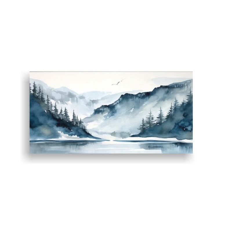 GENERICO - Pintura Paisajística Con Técnica Acuarela Inspir 160x80cm