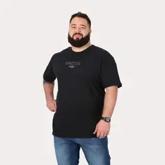 GANGSTER - Plus Polera Mc Básica Force Negro