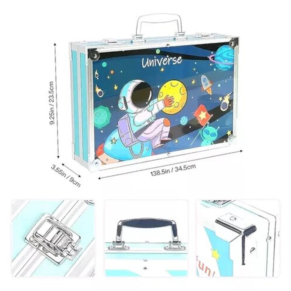 GENERICO - Set De Dibujo 145 Piezas Maleta Aluminio