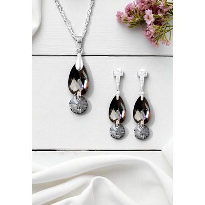 Imagen 2 del producto Conjunto Manuela Plata 925 creado con cristales de Swarovski® Silver Night