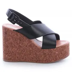 VIA UNO - Sandalia Mujer Negro 22543603