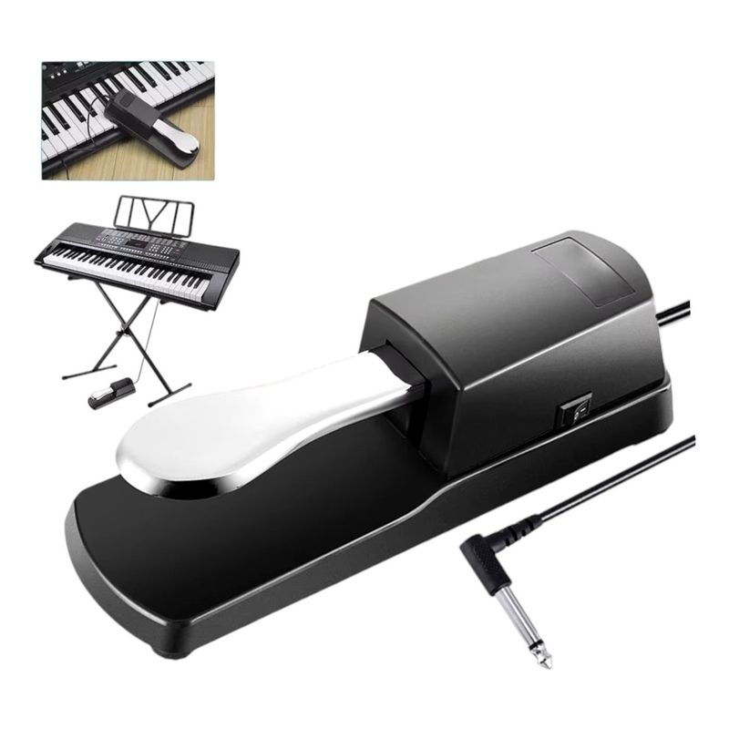 GENERICO - Pedal Sustain Universal Teclado Polaridad Piano Musica Pedal