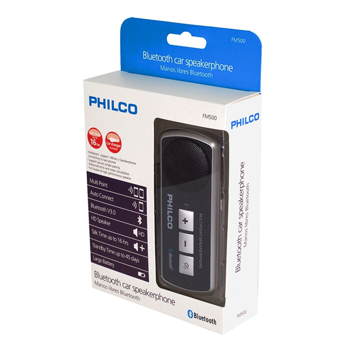 PHILCO - Manos Libres Bluetooth Para Automóvil  FM500 Philco