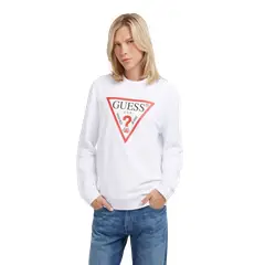 GUESS - Polerón Audley Cn Fleece Blanco