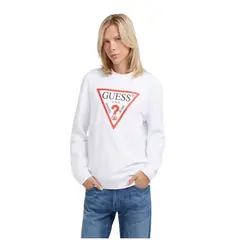 GUESS - Polerón Audley Cn Fleece Blanco