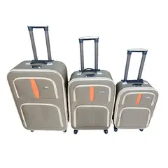 GENERICO - Maletas Set 3 Piezas Ruedas 360 Ultra Liviana Color Cafe