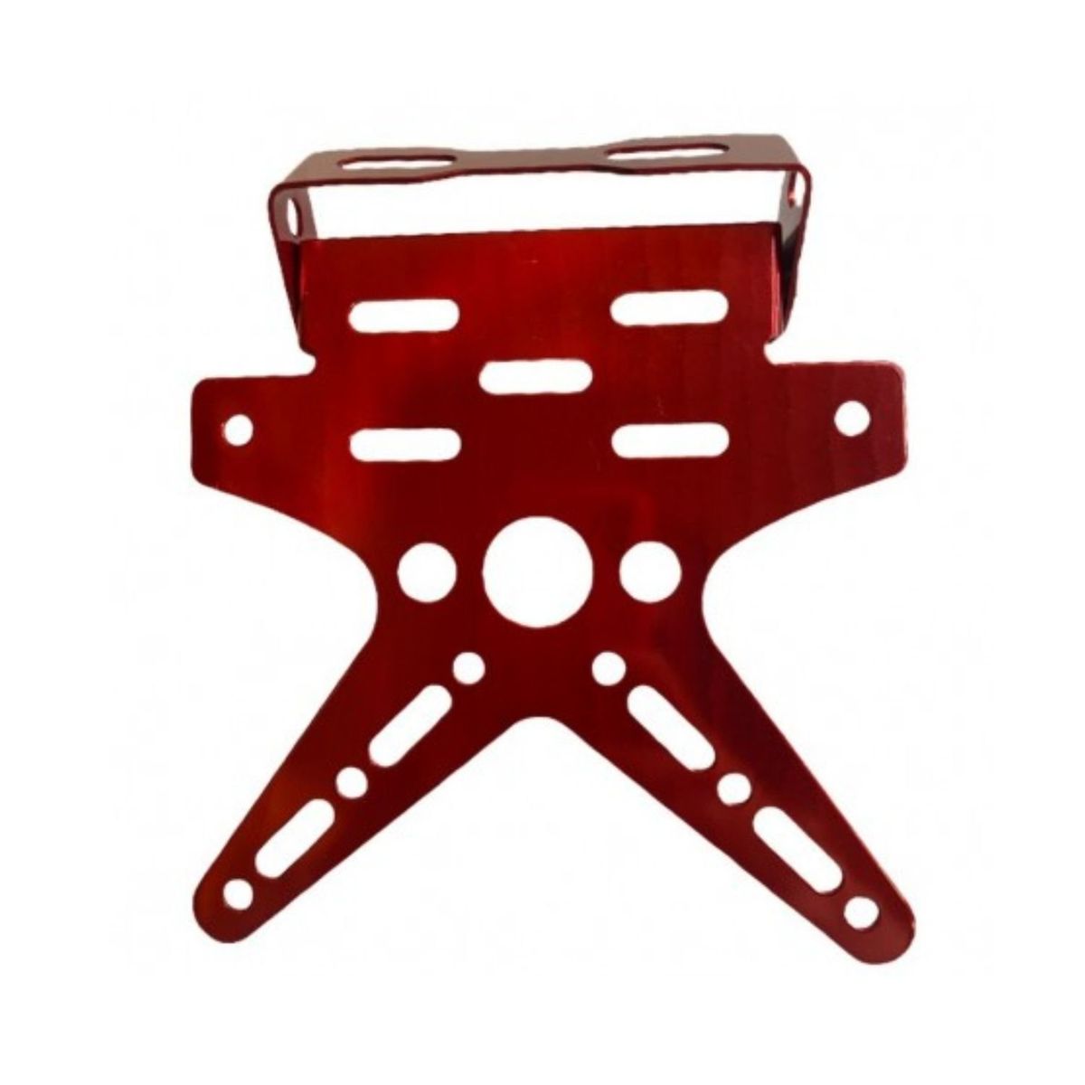 GENERICO - Porta Matricula Rojo para Motocicletas Protección y Estilo