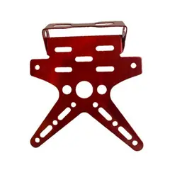 GENERICO - Porta Matricula Rojo para Motocicletas Protección y Estilo