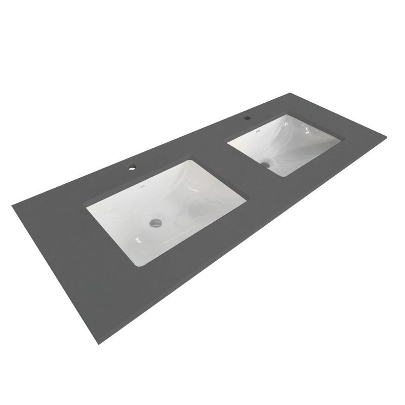 ZART - Lavamanos + cubierta Zart D 140x50 Negro Tebas