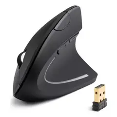 1724 - Mouse Vertical Ergonómico Inalámbrico Negro