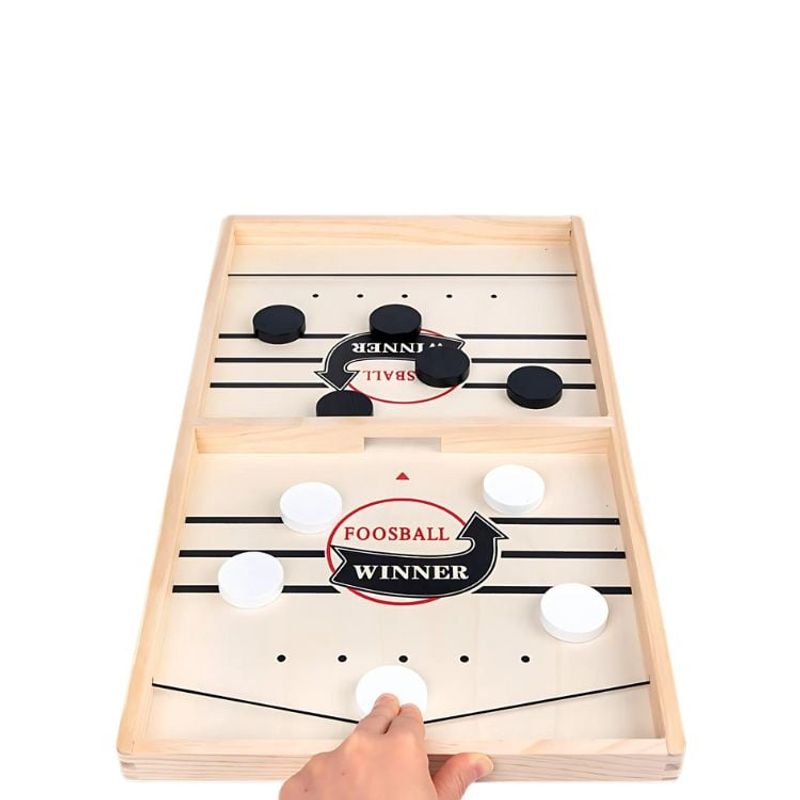 CRUSEC - Juego De Hockey De Mesa Tablero De Madera Didactico