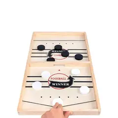 CRUSEC - Juego De Hockey De Mesa Tablero De Madera Didactico
