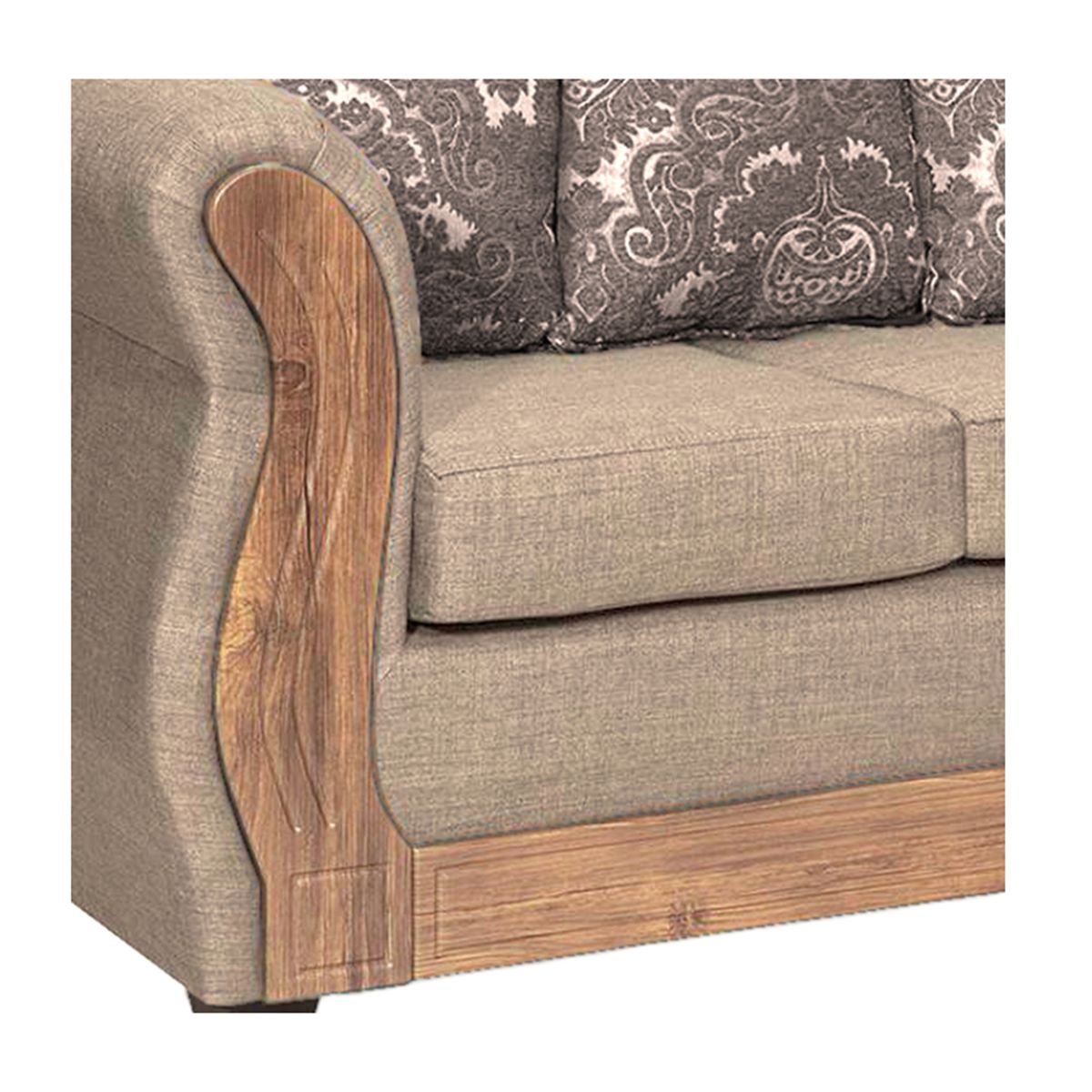 ADONIS LEUDH - Living 3+1+1 Caburgua Tela Lisa Suave Color Beige X