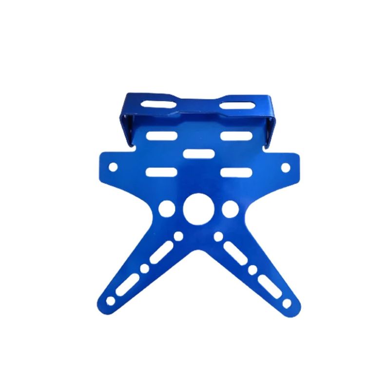 GENERICO - Porta Matricula Azul para Motocicletas Protección y Estilo