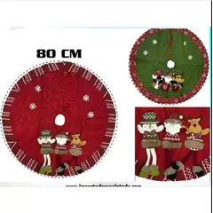 GENERICO - Faldon Árbol Navidad Pie De Árbol 3d 80Cm