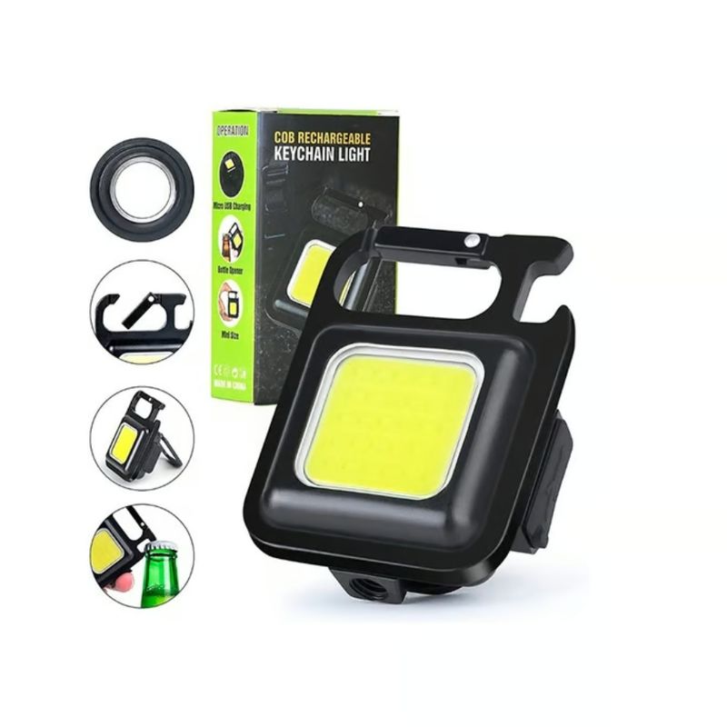 GENERICO - Luz Led Linterna Recargable Estilo Llavero Multifuncional