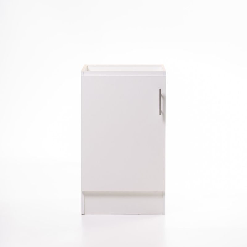 MOBELTEK - Base de Cocina de 1 Puerta 50 cm Blanca Izquierda