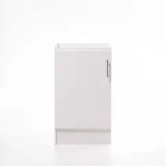 MOBELTEK - Base de Cocina de 1 Puerta 50 cm Blanca Izquierda
