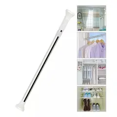 GENERICO - Barra Cortina Baño Ducha Extensible 140-260cm Acero Cromada