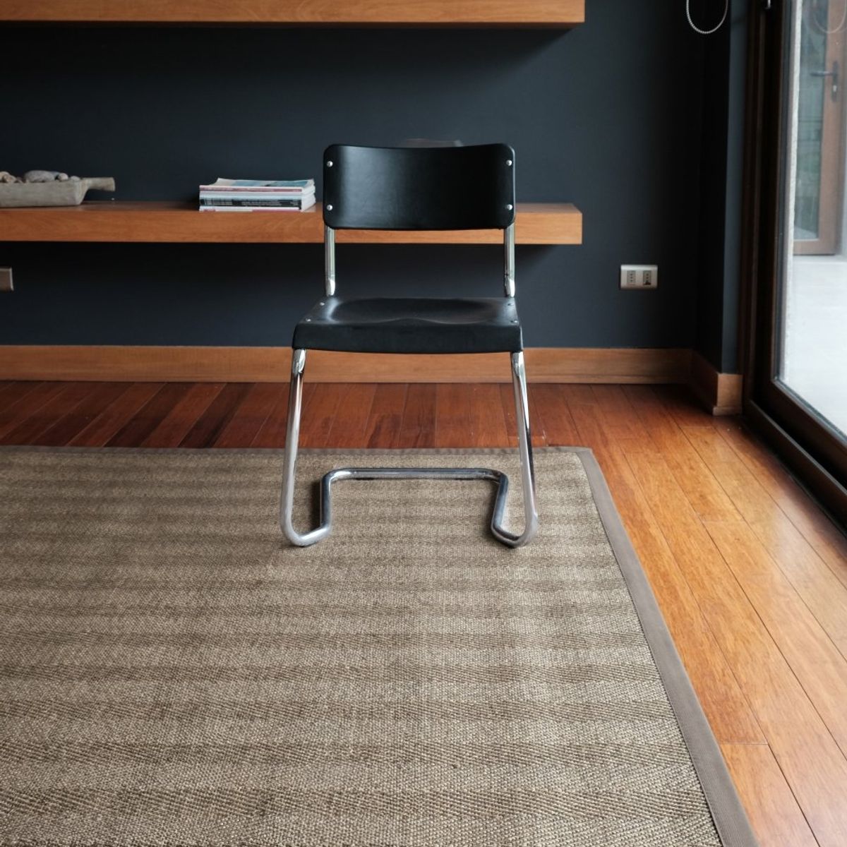 GENERICO - Alfombra Sisal Natural Borde Café 200x300 cm VB563