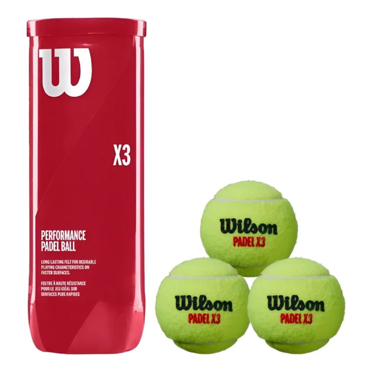 WILSON - Tarro De Pelotas Wilson Padel Performance X3