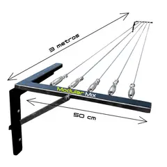 GENERICO - Tendedero plegable colgador de ropa 3m 5 lineas Modularmix