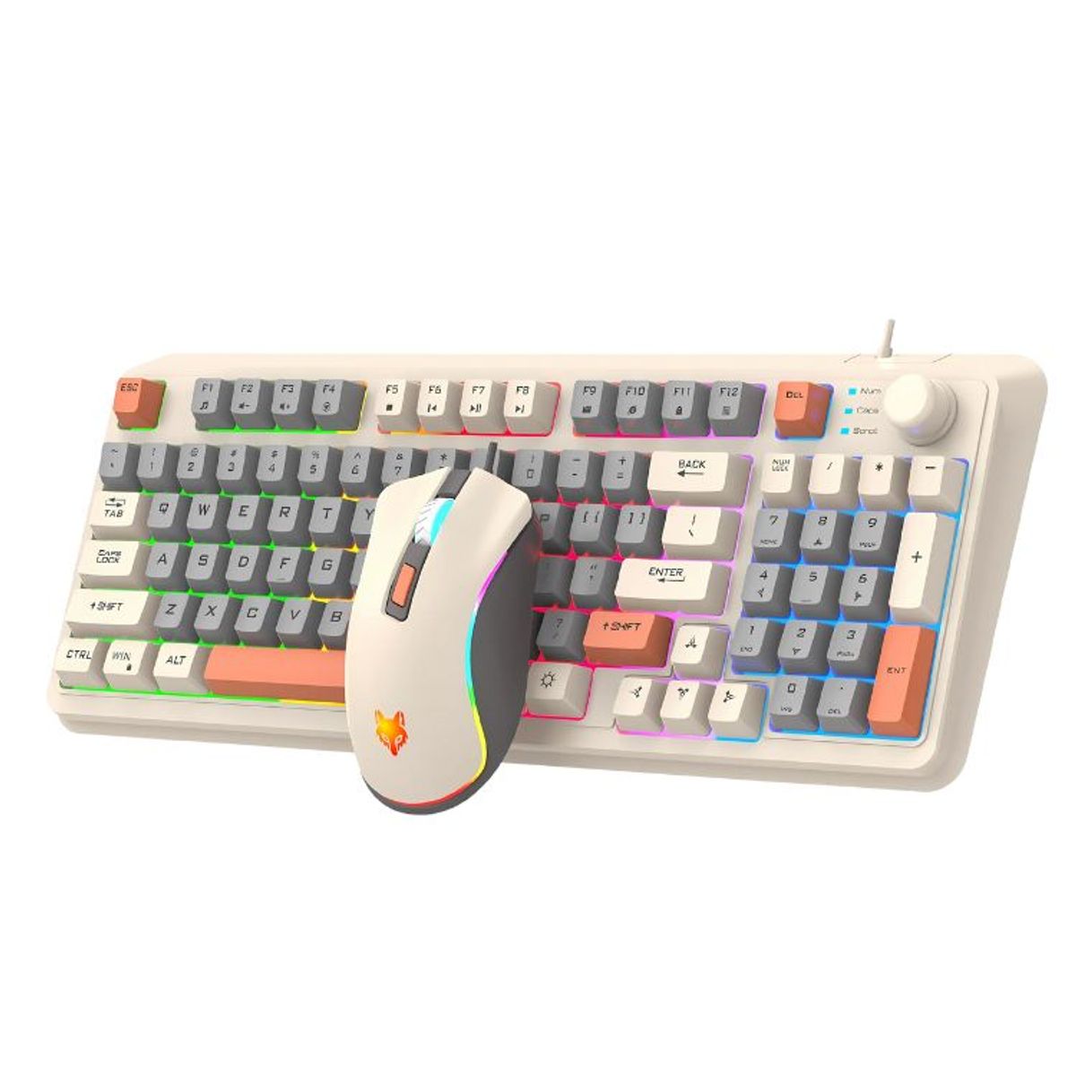 CRUSEC - Teclado K82 + Mouse Para PC Gamer Con Luces LED RGB