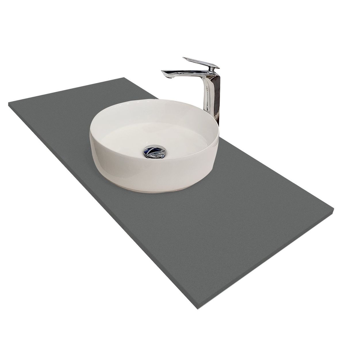 ZART - Lavamanos Sobre Cubierta Zart S 80x47 Gris Expo