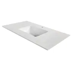 ZART - Lavamanos + cubierta S 100x47 Blanco Norte