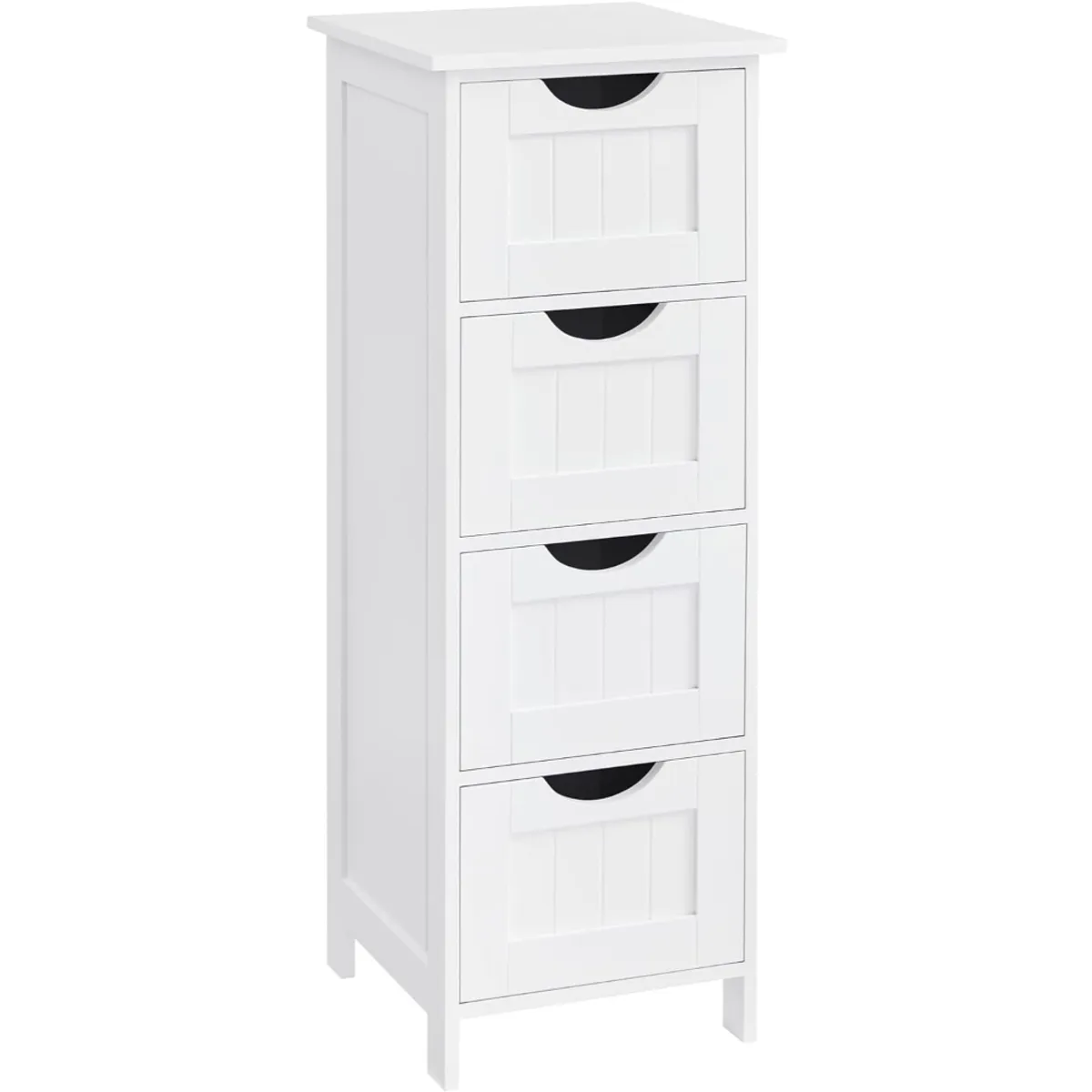 SPACEZAT - Mueble Organizador Blanco Multiuso 4 Cajones Salem
