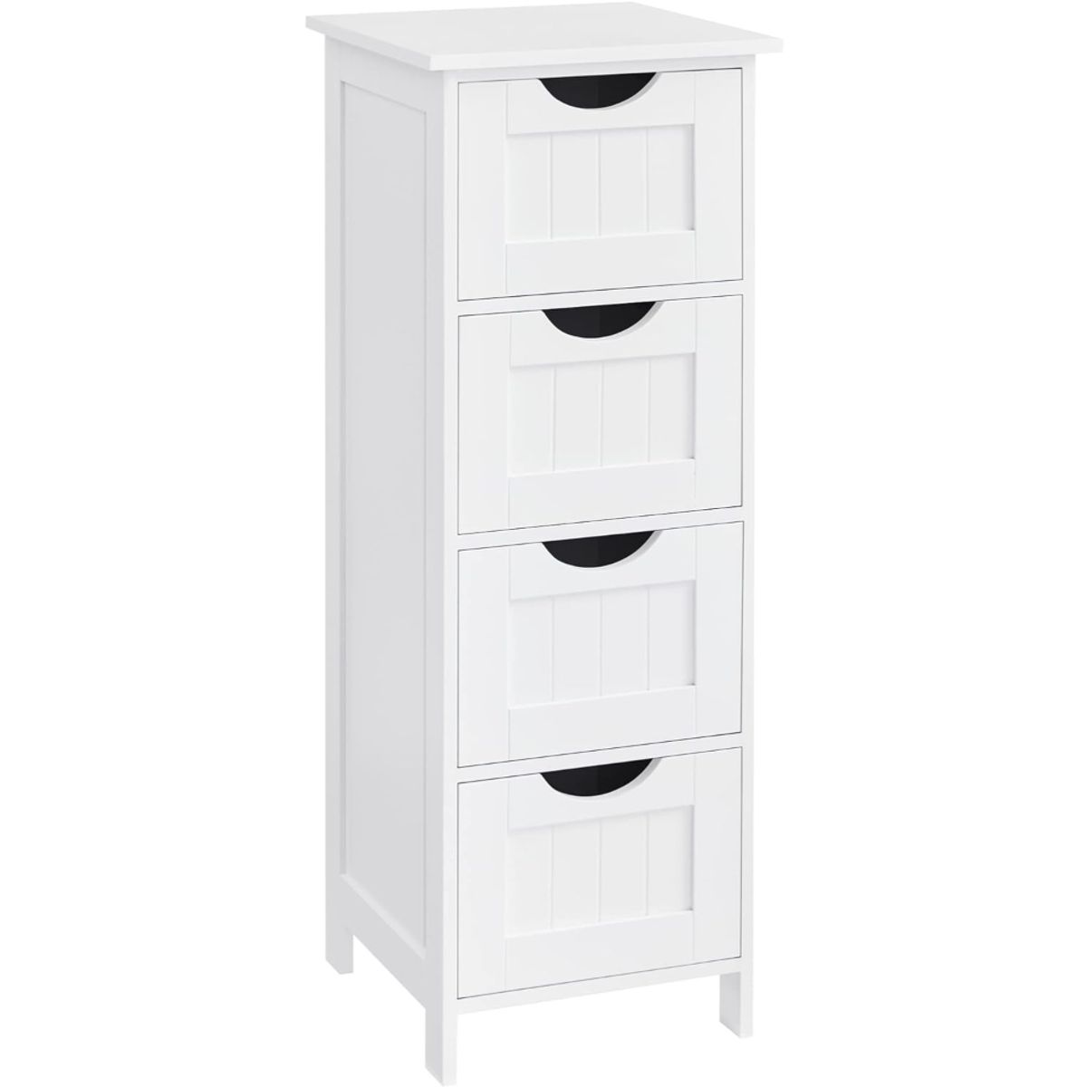 SPACEZAT - Mueble Organizador Blanco Multiuso 4 Cajones Salem