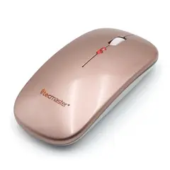 TECMASTER - Mouse Dual Recargable Inalámbrico Bluetooth Rosado