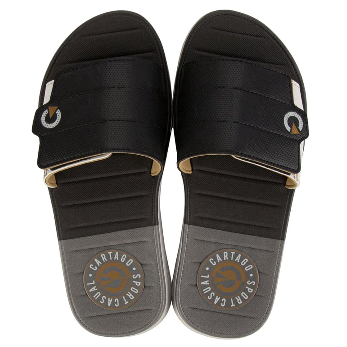 CARTAGO - Sandalia Hombre Negro Sevilla Cartago