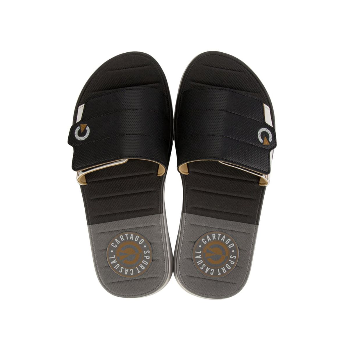 CARTAGO - Sandalia Hombre Negro Sevilla Cartago