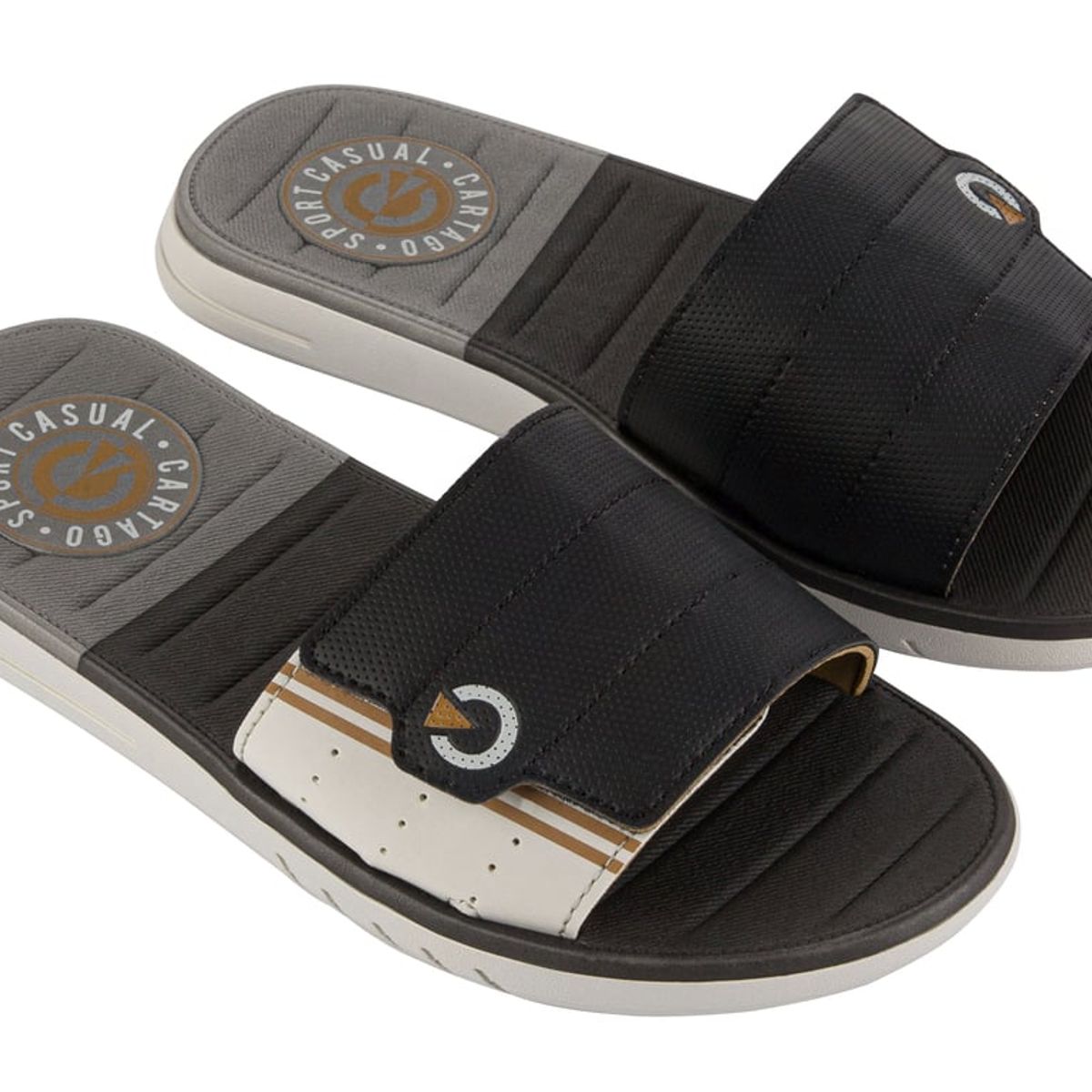 CARTAGO - Sandalia Hombre Negro Sevilla Cartago