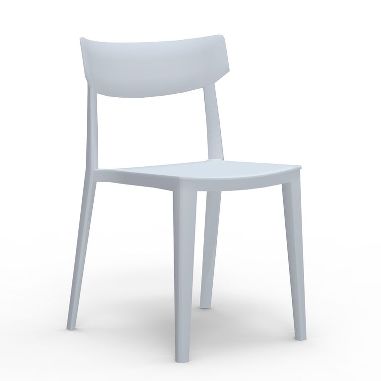 Silla Monoblock Rio Gris Perla Perfecta para Terraza y Hogar