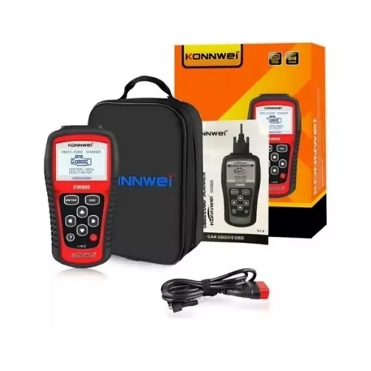 GENERICO - Escaner Scanner Auto Automotriz Obd2 Obdii Konnwei Kw808