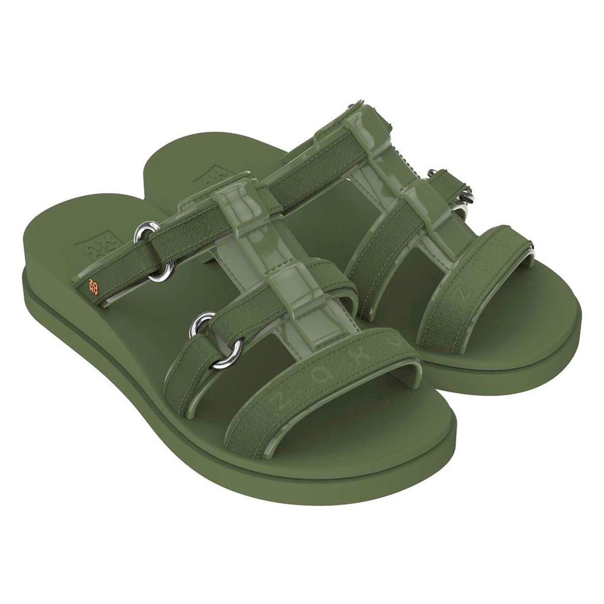 ZAXY - Sandalia Mujer Objetiva Verde  Zaxy