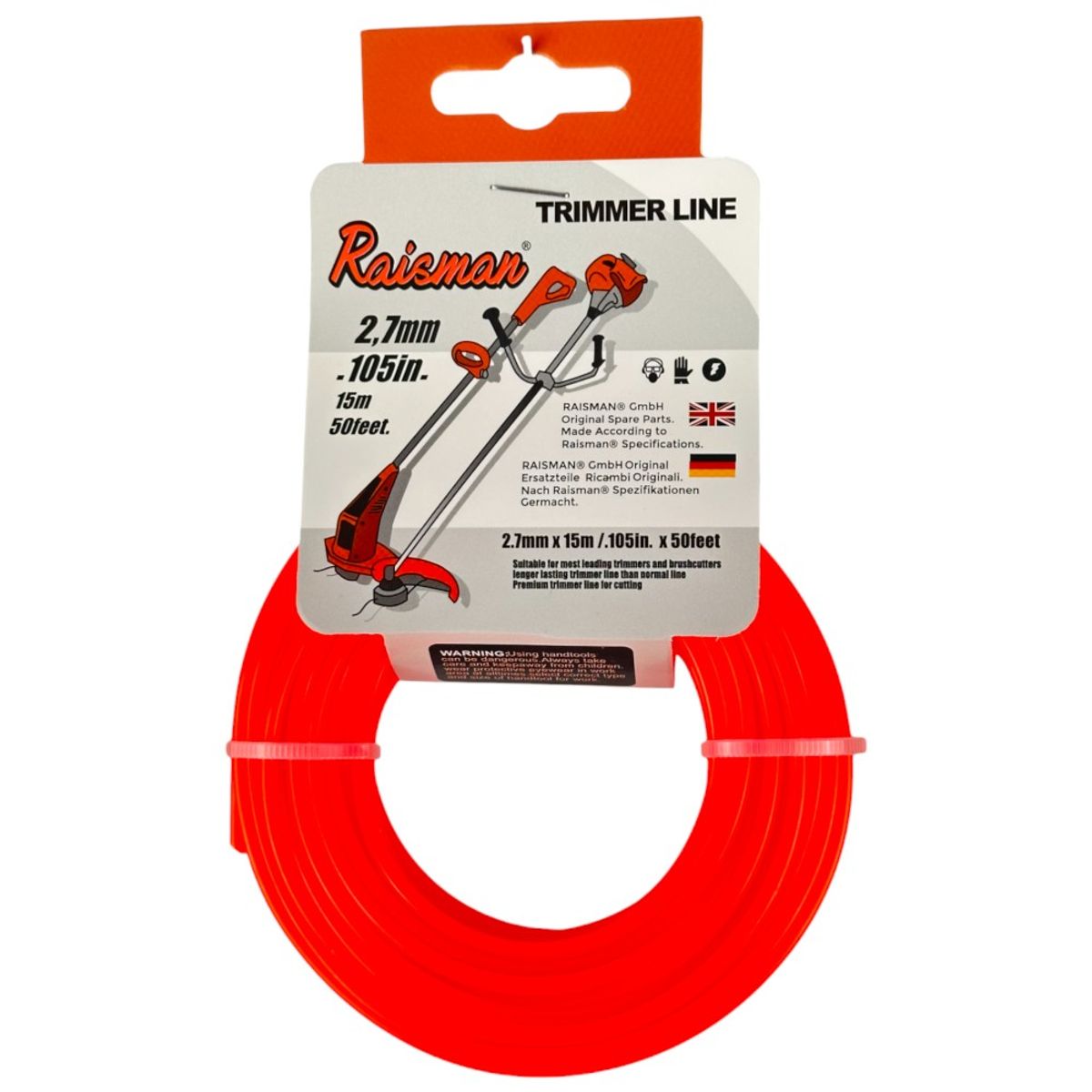 RAISMAN - NYLON 2.7MM RAISMAN® PARA DESBROZADORAS 15 METROS REDONDO