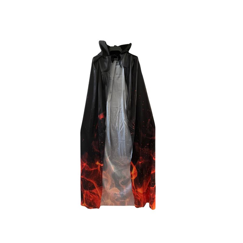 GENERICO - Capa Para Disfraz Diseño De Llamas O Fuego Adulto Halloween
