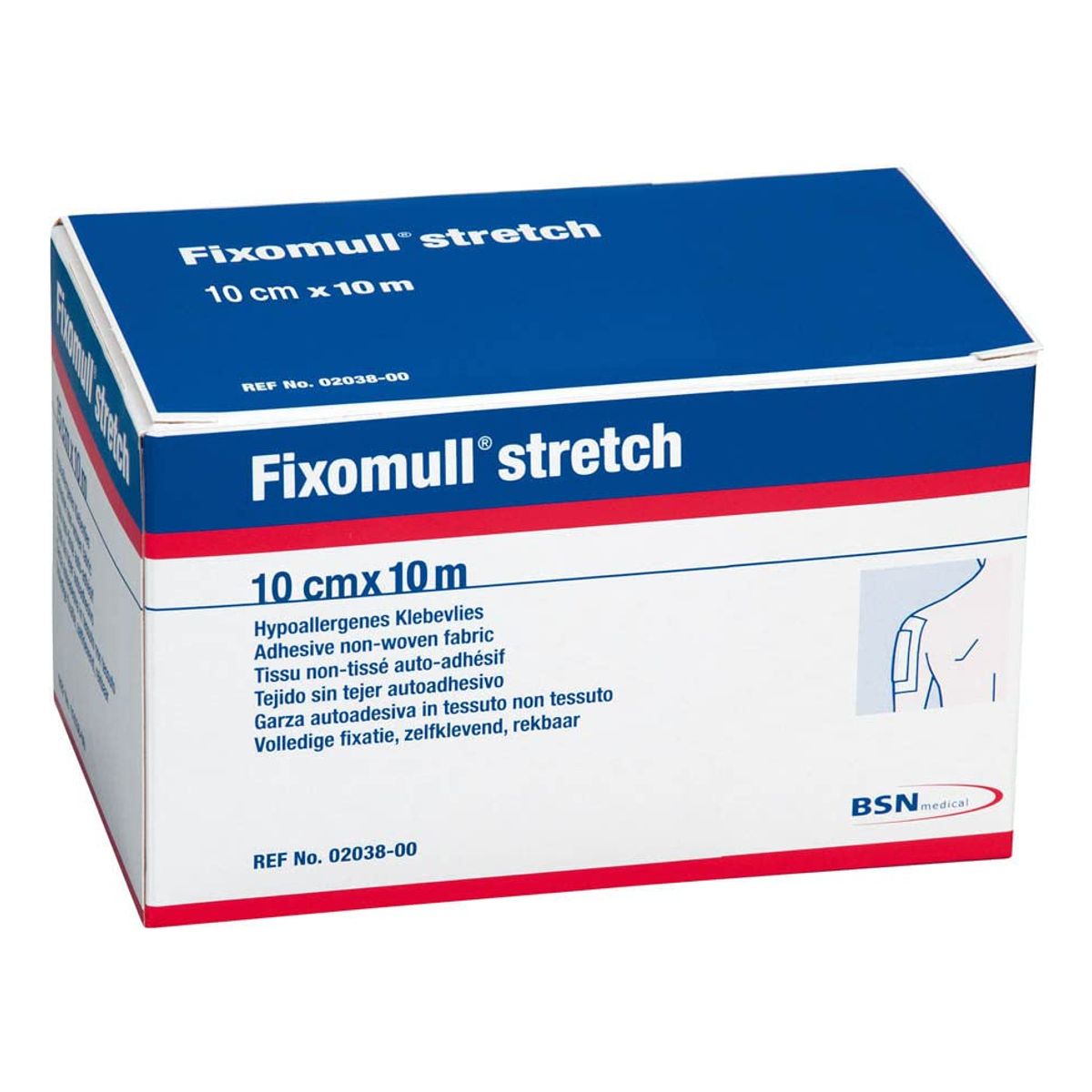 GENERICO - Fixomull Strech 10 CM. x 10 MTS. Color Blanco