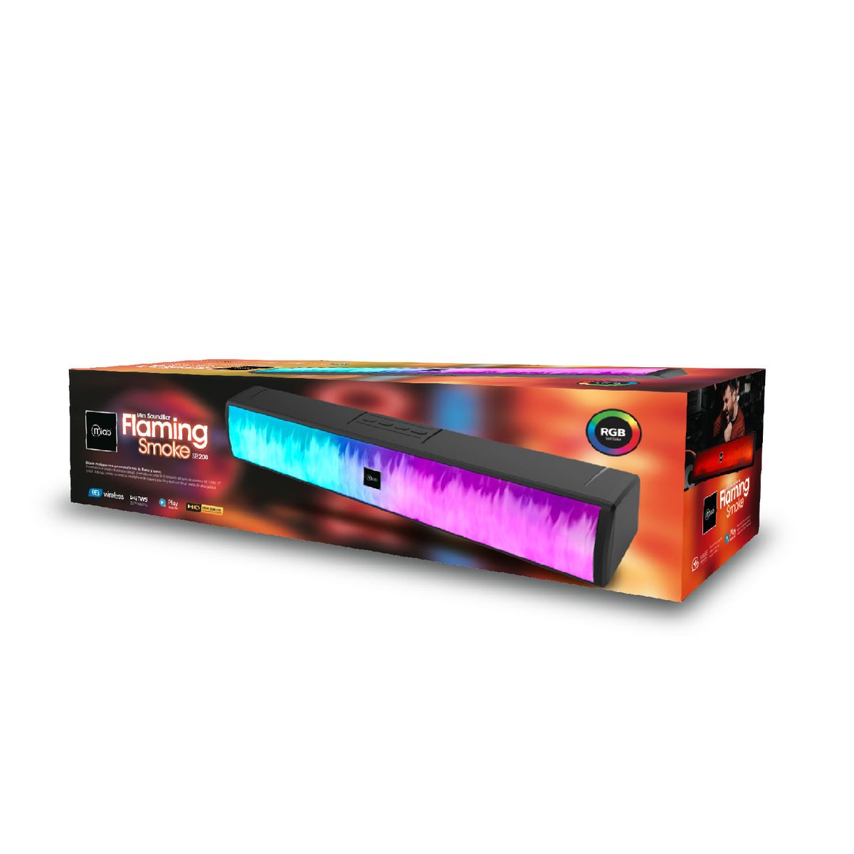 MLAB - Mini Soundbar Flaming Smoke Bluetooth SB-200